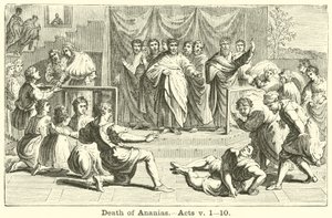 Ananias död, Apostlagärningarna, v, 1, 10 av English School