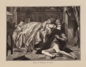 Francesca De Riminis död (gravyr) av English School
