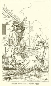 General Wolfes död 1759 av English School
