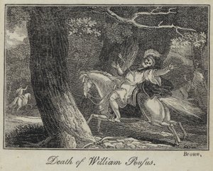 William Rufus död (gravyr) av English School