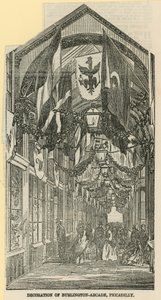 Dekoration av Burlington Arcade av English School