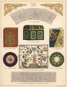 Dekorativa föremål (färg litho) av English School