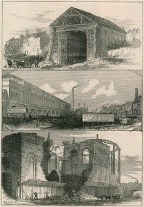 Rivningar för utbyggnaderna av Great Eastern Railway till Broad Street av English School