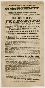 Demonstration av den elektriska telegrafen, 1845 av English School