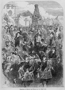 Edward I (1239-1307) och Eleonora av Kastilien (1246-90) avresa till det heliga landet av English School