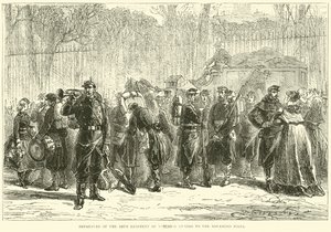 Avgång av 10:e regementet av nationalgardet till de avancerade posterna, oktober 1870 av English School