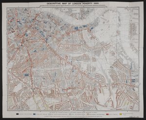 Beskrivande karta över London Poverty, av Charles Booth av English School