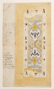Design for a Knot Garden, Bush Hill, nära Edmonton, London, 1713 (wc och penna och brunt bläck på lagt papper) av English School