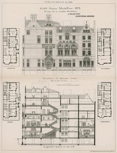 Design för en bostad i London av William Scott av English School