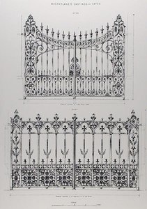 Design för gjutjärnsräcken, från 