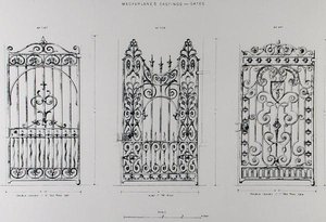 Design för gjutjärnsräcken, från 