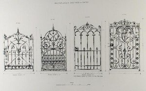 Design för gjutjärnsräcken, från 