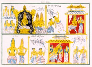 Dewa Loka, från The History and Doctrine of Buddhism av Edward Upham, 1829 av English School