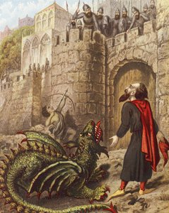 Diabolus, Ill-Pause och Tisiphone framför Mansouls portar av English School