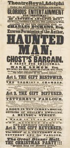 Dickens playbill: The Haunted Man, på Adelphi Theatre Royal, 28 december 1848