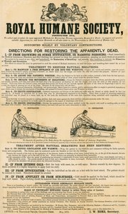 Anvisningar för att återställa de till synes döda; utgiven av Royal Humane Society, maj 1872 av English School
