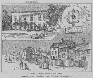 London som försvinner: byn Garratt (gravyr) av English School
