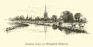 Avlägsen utsikt över Abingdon Church av English School