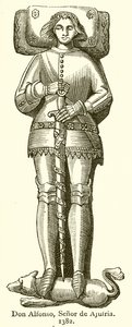Don Alfonso, herre av Ajufria. 1382 av English School