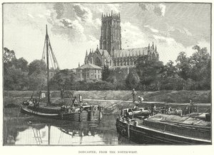 Doncaster, från nordväst (gravyr) av English School