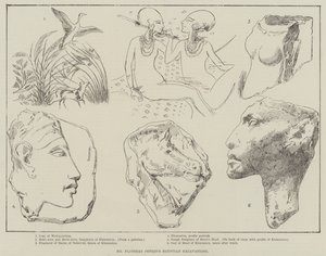 Dr Flinders Petries egyptiska utgrävningar (gravyr) av English School