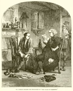 Dr Johnson läser manuskriptet av The Vicar of Wakefield av English School