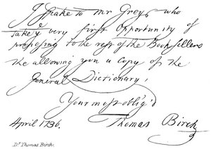 Dr Thomas Birch av English School