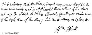 Dr William Wall av English School