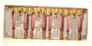 Drawing Room Window Gardiner, skylt 92 från Ackermanns Repository of Arts, publicerad 1816 (färg litho) av English School