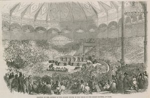 Dragning av lotteriet av Golden Ingot i Circus of Champs Elysees, Paris, Frankrike av English School