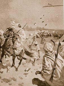 Att släppa pamfletter om araberna under det italiensk-turkiska kriget, 1911-12 av English School