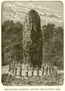 Druidinnor som dansar runt Megalithic Idol av English School