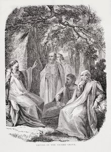 Druids in the Sacred Grove, från The History of France, av Emile de Bonnechose, utgiven av Ward, Lock and Co, London av English School