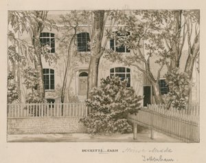 Ducketts Farm House, Tottenham, London (wc på papper) av English School