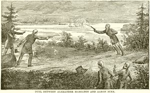 Duell mellan Alexander Hamilton och Aaron Burr av English School