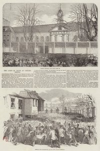 Hertigen av Wellington ligger i staten på Chelsea Hospital (gravyr) av English School