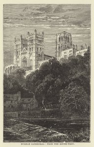 Durham Cathedral, från sydväst av English School