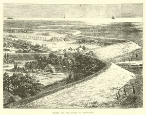 Deiche an der Küste von Holland von English School