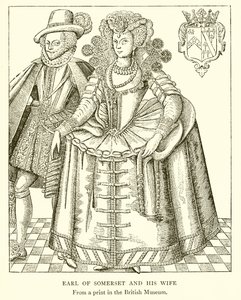 Earl of Somerset och hans fru av English School