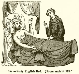 Frühes englisches Bett von English School