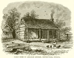 Abraham Lincolns tidiga hem, Gentryville, Indiana av English School