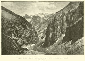 Jordpelare, nära Kioto, Spiti Valley, Himalayabergen av English School