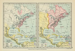 Öst- och Centralamerika (färglitografi) av English School