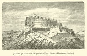 Edinburgh Castle at the Period (gravyr) av English School