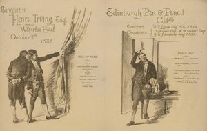 Edinburgh Pen and Pencil Club: Bankett till Henry Irving av English School