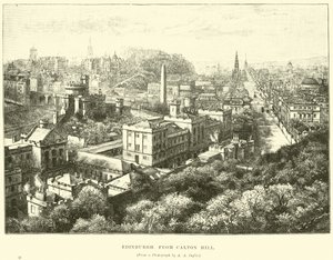 Edinburgh, från Calton Hill av English School