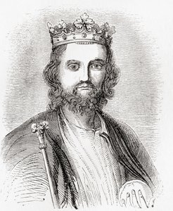 Edward II, alias Edward av Caernarfon, från Gamla England: A Pictorial Museum, publicerad 1847 av English School