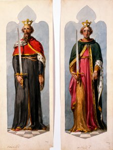 Edward II och Richard I (wc på papper) av English School