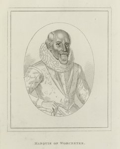 Edward Somerset, markis av Worcester (gravyr) av English School