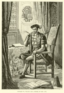 Edward VI skriver sitt livs dagbok av English School